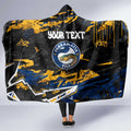 Personalized Parramatta Eels Hooded Blanket Graffiti Grunge Abstract Urban Street Style Design