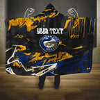 Personalized Parramatta Eels Hooded Blanket Graffiti Grunge Abstract Urban Street Style Design