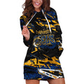 Personalized Parramatta Eels Hoodie Dress Graffiti Grunge Abstract Urban Street Style Design