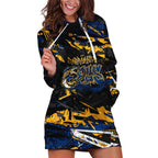 Personalized Parramatta Eels Hoodie Dress Graffiti Grunge Abstract Urban Street Style Design