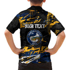 Personalized Parramatta Eels Kid Hawaiian Shirt Graffiti Grunge Abstract Urban Street Style Design