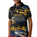 Personalized Parramatta Eels Kid Polo Shirt Graffiti Grunge Abstract Urban Street Style Design