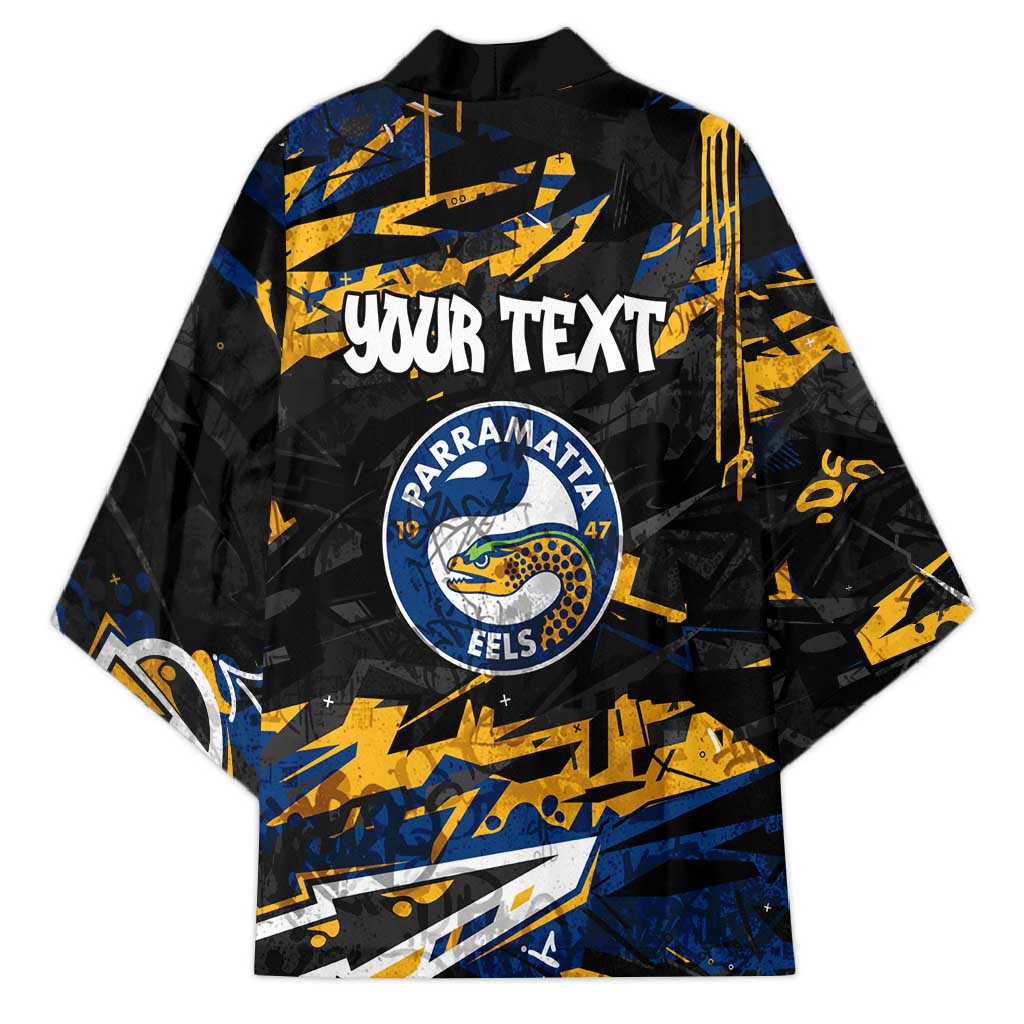 Personalized Parramatta Eels Kimono Graffiti Grunge Abstract Urban Street Style Design