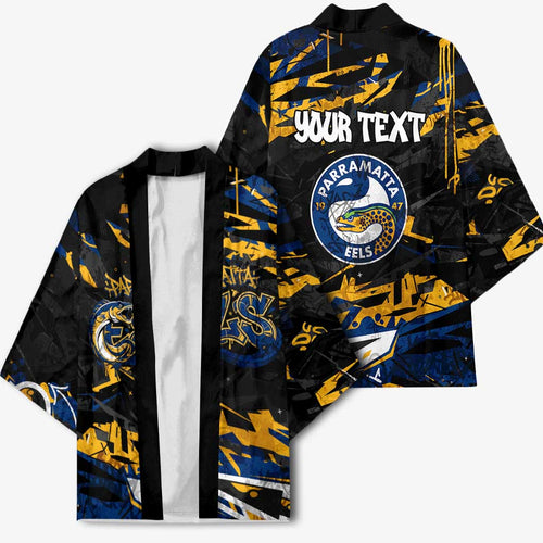 Personalized Parramatta Eels Kimono Graffiti Grunge Abstract Urban Street Style Design