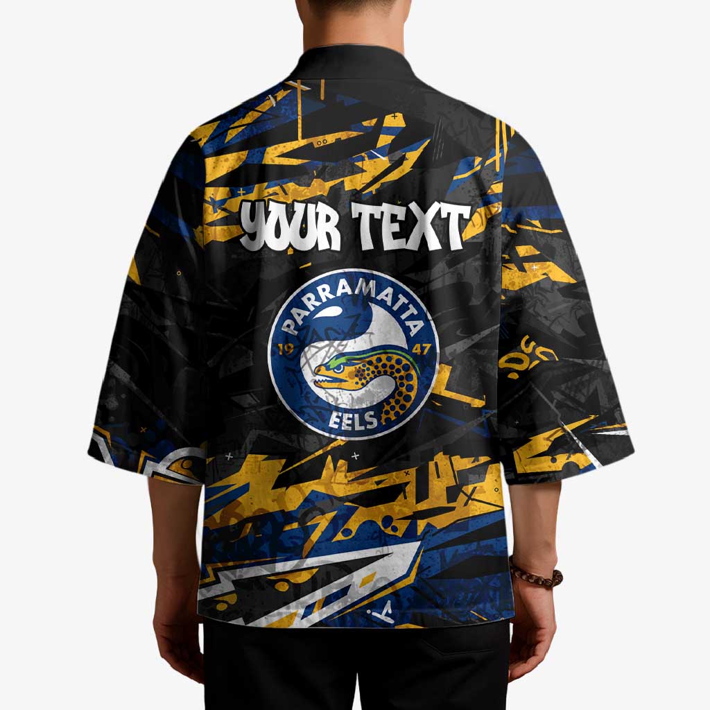 Personalized Parramatta Eels Kimono Graffiti Grunge Abstract Urban Street Style Design