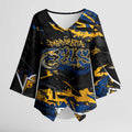 Personalized Parramatta Eels Kimono Sleeve Blouse Graffiti Grunge Abstract Urban Street Style Design