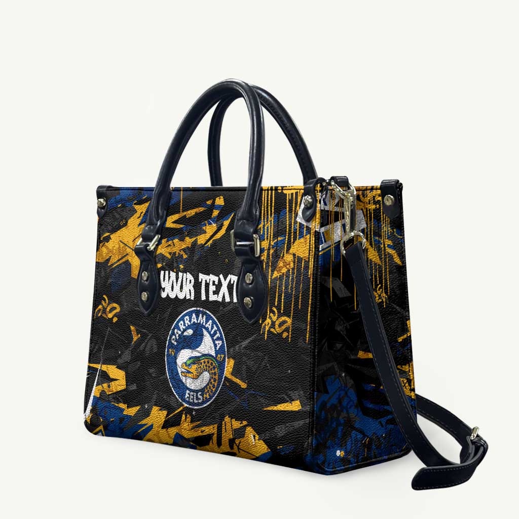 Personalized Parramatta Eels Leather Bag Graffiti Grunge Abstract Urban Street Style Design