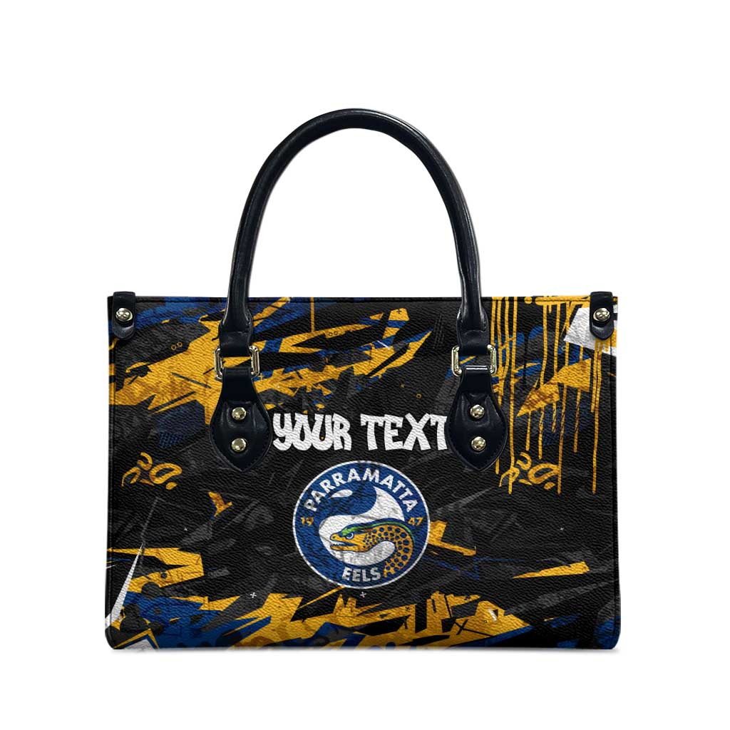 Personalized Parramatta Eels Leather Bag Graffiti Grunge Abstract Urban Street Style Design