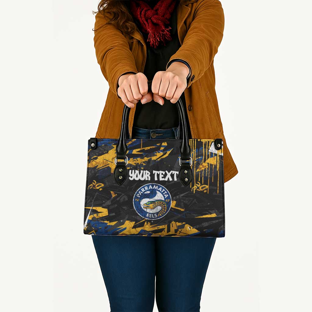 Personalized Parramatta Eels Leather Bag Graffiti Grunge Abstract Urban Street Style Design