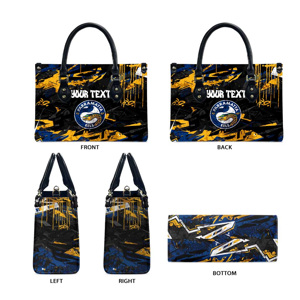 Personalized Parramatta Eels Leather Bag Graffiti Grunge Abstract Urban Street Style Design