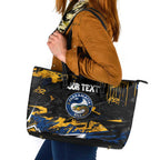 Personalized Parramatta Eels Leather Tote Bag Graffiti Grunge Abstract Urban Street Style Design
