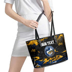 Personalized Parramatta Eels Leather Tote Bag Graffiti Grunge Abstract Urban Street Style Design