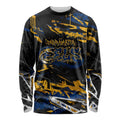 Personalized Parramatta Eels Long Sleeve Shirt Graffiti Grunge Abstract Urban Street Style Design