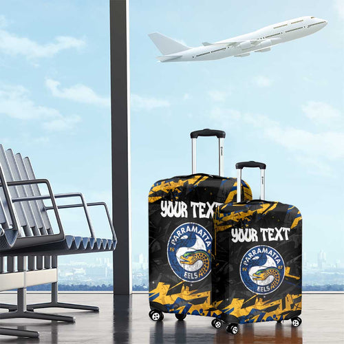 Personalized Parramatta Eels Luggage Cover Graffiti Grunge Abstract Urban Street Style Design