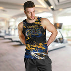 Personalized Parramatta Eels Men Tank Top Graffiti Grunge Abstract Urban Street Style Design