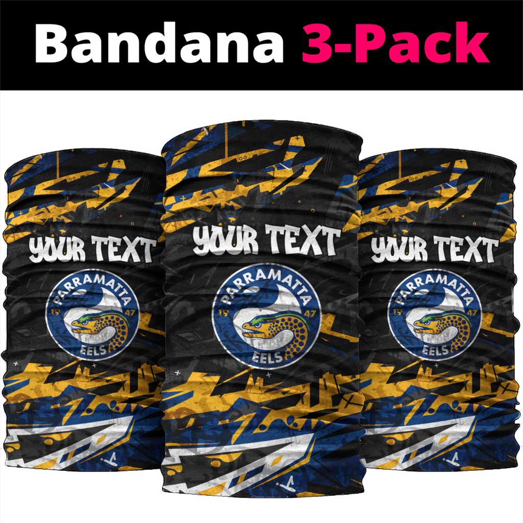 Personalized Parramatta Eels Neck Gaiter Graffiti Grunge Abstract Urban Street Style Design