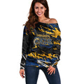 Personalized Parramatta Eels Off Shoulder Sweater Graffiti Grunge Abstract Urban Street Style Design
