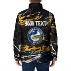 Personalized Parramatta Eels Padded Jacket Graffiti Grunge Abstract Urban Street Style Design