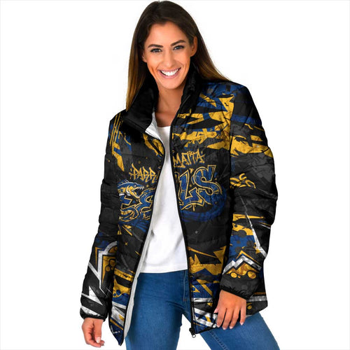 Personalized Parramatta Eels Padded Jacket Graffiti Grunge Abstract Urban Street Style Design