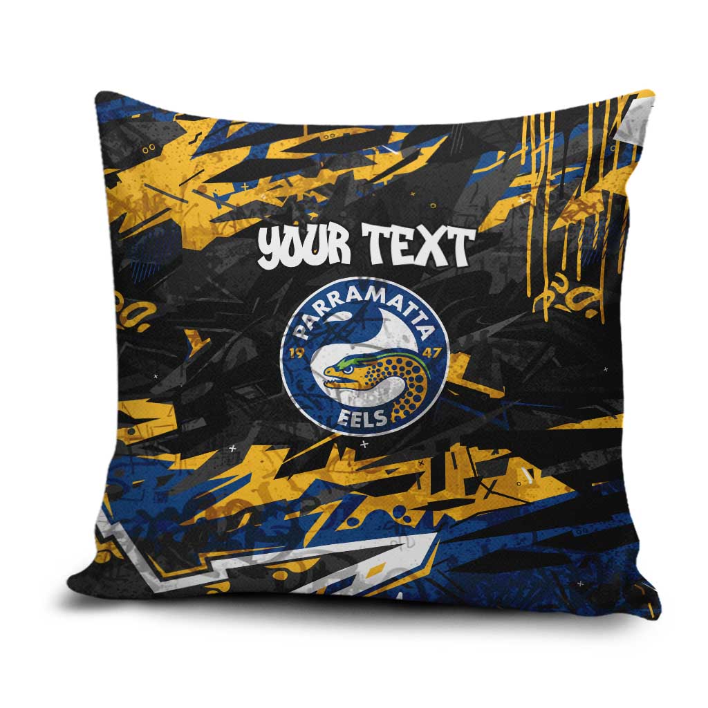 Personalized Parramatta Eels Pillow Cover Graffiti Grunge Abstract Urban Street Style Design