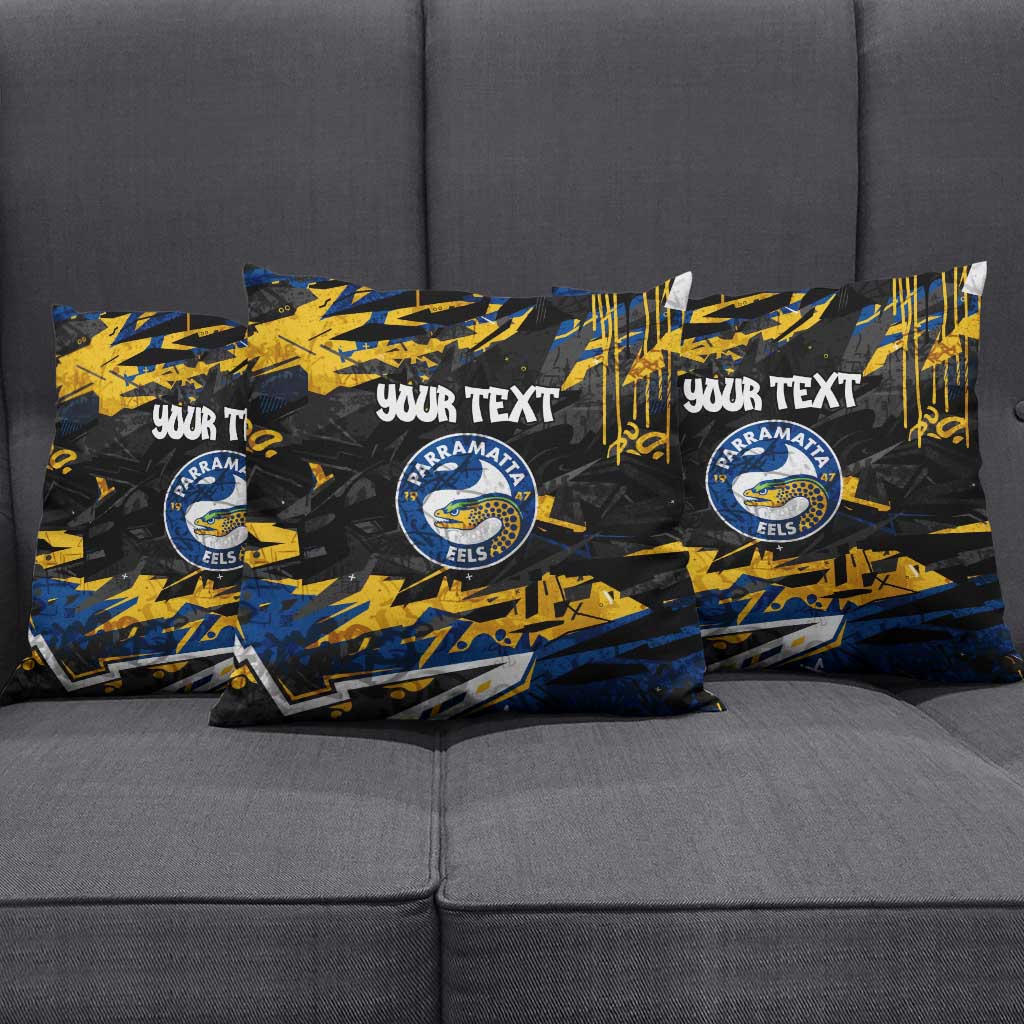 Personalized Parramatta Eels Pillow Cover Graffiti Grunge Abstract Urban Street Style Design