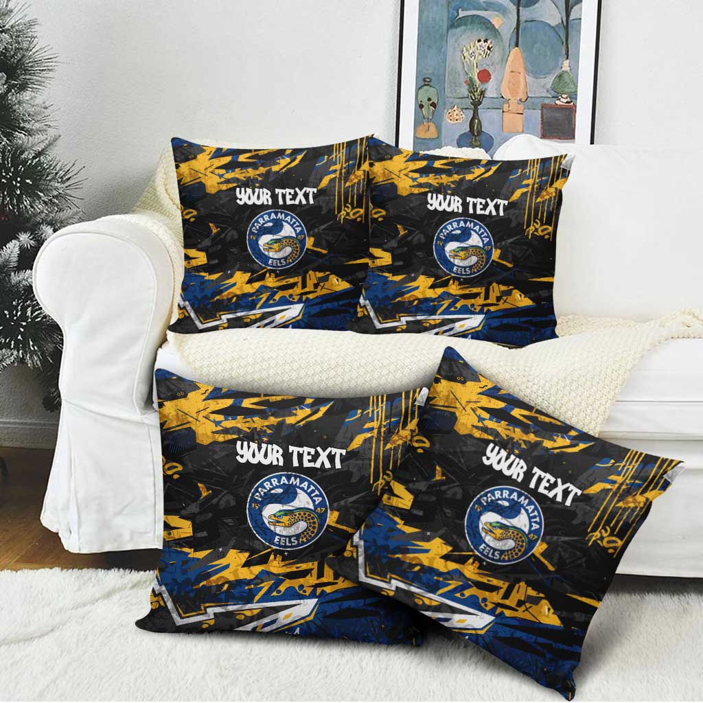 Personalized Parramatta Eels Pillow Cover Graffiti Grunge Abstract Urban Street Style Design