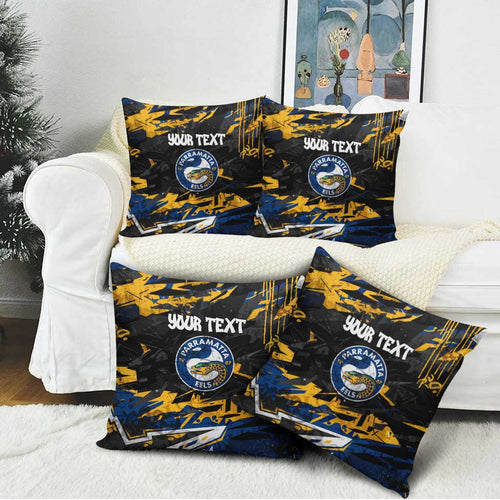 Personalized Parramatta Eels Pillow Cover Graffiti Grunge Abstract Urban Street Style Design