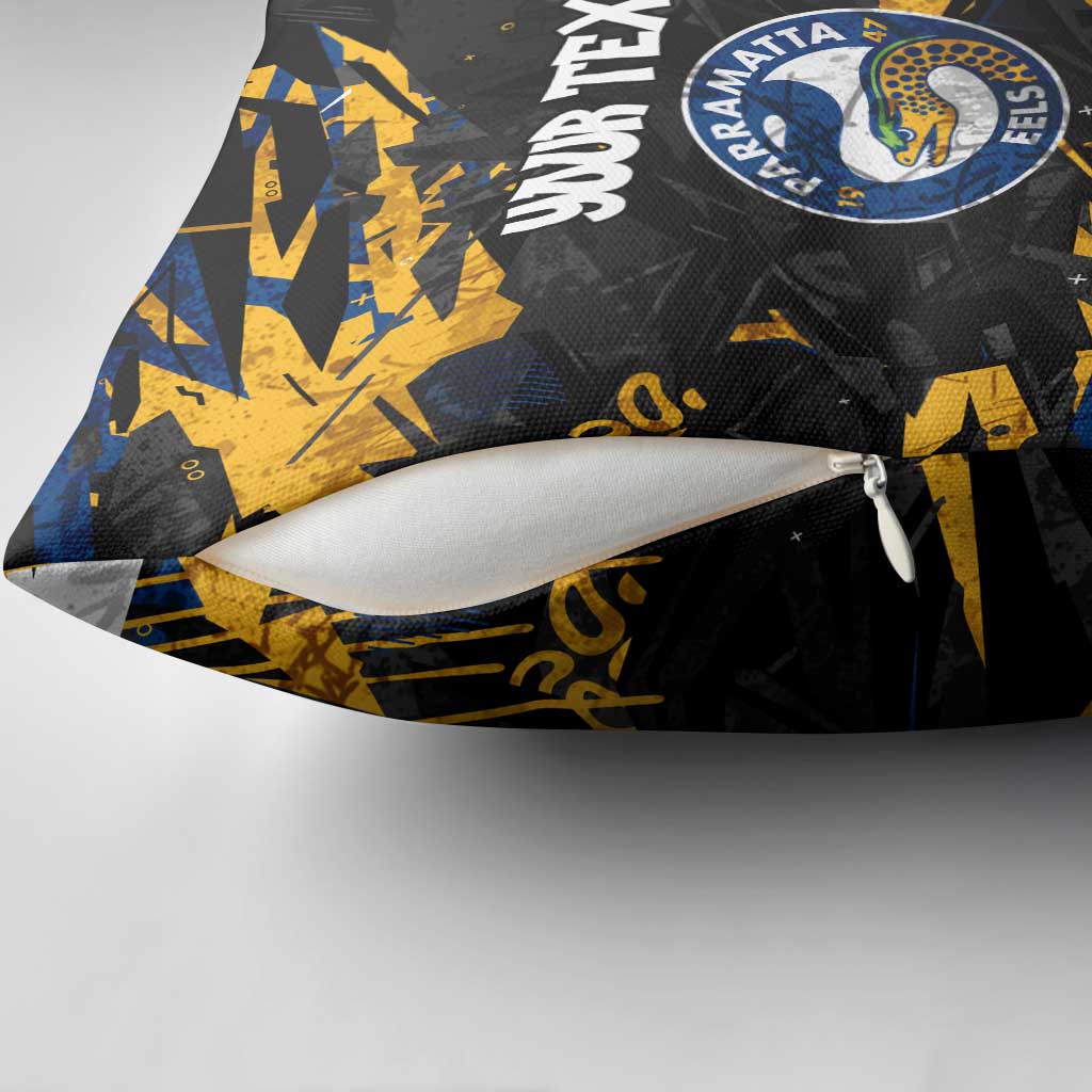 Personalized Parramatta Eels Pillow Cover Graffiti Grunge Abstract Urban Street Style Design