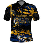 Personalized Parramatta Eels Polo Shirt Graffiti Grunge Abstract Urban Street Style Design