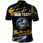 Personalized Parramatta Eels Polo Shirt Graffiti Grunge Abstract Urban Street Style Design