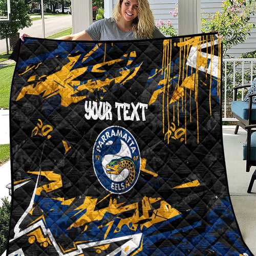 Personalized Parramatta Eels Quilt Graffiti Grunge Abstract Urban Street Style Design