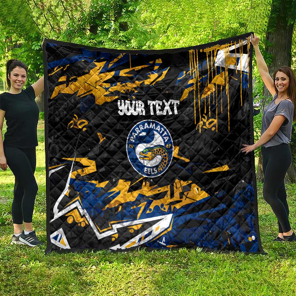 Personalized Parramatta Eels Quilt Graffiti Grunge Abstract Urban Street Style Design