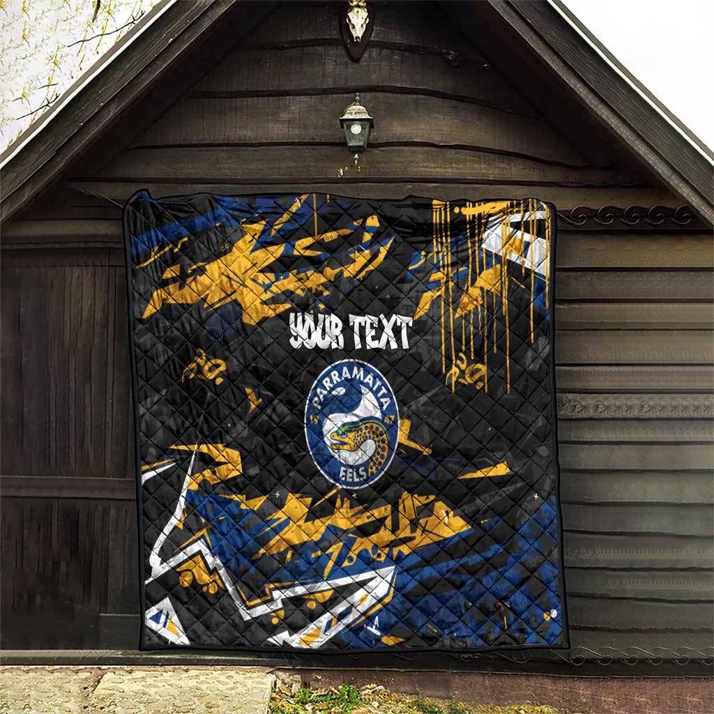 Personalized Parramatta Eels Quilt Graffiti Grunge Abstract Urban Street Style Design