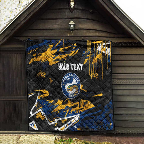 Personalized Parramatta Eels Quilt Graffiti Grunge Abstract Urban Street Style Design