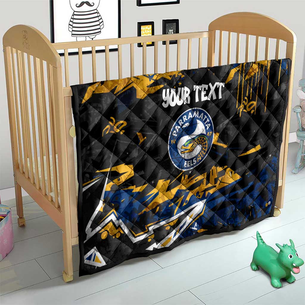 Personalized Parramatta Eels Quilt Graffiti Grunge Abstract Urban Street Style Design