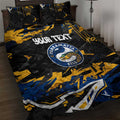 Personalized Parramatta Eels Quilt Bed Set Graffiti Grunge Abstract Urban Street Style Design