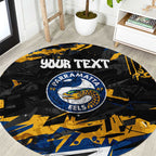 Personalized Parramatta Eels Round Carpet Graffiti Grunge Abstract Urban Street Style Design