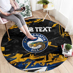 Personalized Parramatta Eels Round Carpet Graffiti Grunge Abstract Urban Street Style Design