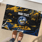 Personalized Parramatta Eels Rubber Doormat Graffiti Grunge Abstract Urban Street Style Design