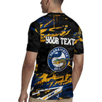 Personalized Parramatta Eels Rugby Jersey Graffiti Grunge Abstract Urban Street Style Design