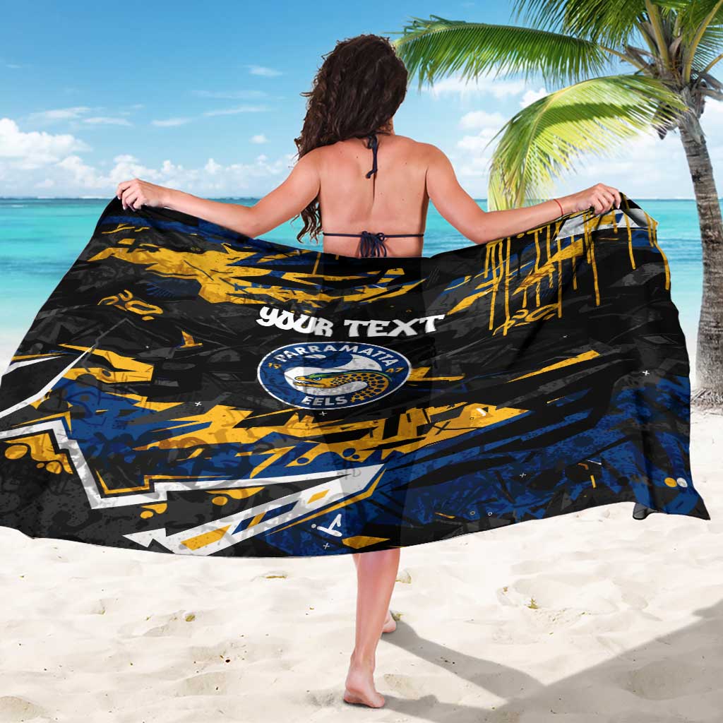 Personalized Parramatta Eels Sarong Graffiti Grunge Abstract Urban Street Style Design