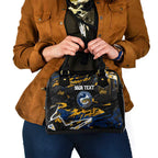 Personalized Parramatta Eels Shoulder Handbag Graffiti Grunge Abstract Urban Street Style Design