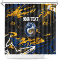 Personalized Parramatta Eels Shower Curtain Graffiti Grunge Abstract Urban Street Style Design