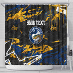 Personalized Parramatta Eels Shower Curtain Graffiti Grunge Abstract Urban Street Style Design