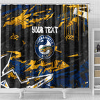 Personalized Parramatta Eels Shower Curtain Graffiti Grunge Abstract Urban Street Style Design