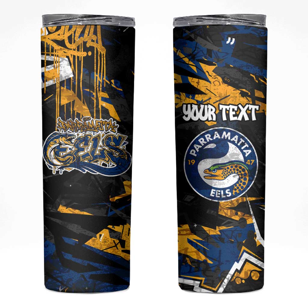Personalized Parramatta Eels Skinny Tumbler Graffiti Grunge Abstract Urban Street Style Design