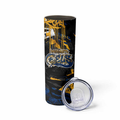 Personalized Parramatta Eels Skinny Tumbler Graffiti Grunge Abstract Urban Street Style Design