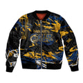 Personalized Parramatta Eels Sleeve Zip Bomber Jacket Graffiti Grunge Abstract Urban Street Style Design