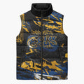 Personalized Parramatta Eels Sleeveless Puffer Jacket Graffiti Grunge Abstract Urban Street Style Design