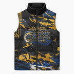 Personalized Parramatta Eels Sleeveless Puffer Jacket Graffiti Grunge Abstract Urban Street Style Design